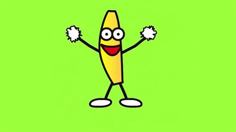 Banana Dançando Animated Dancing Banana Fundo Verde Chroma Key