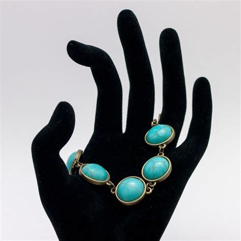 Vintage Turquoise Cabochons Bracelet