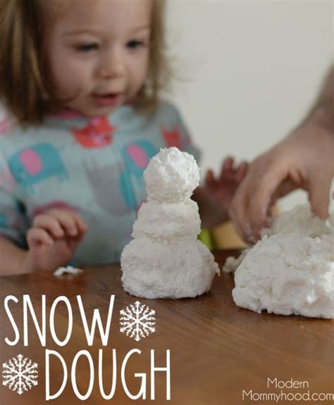 Snow Dough Modernly Morgan Snow Dough Toddler Crafts Winter Fun