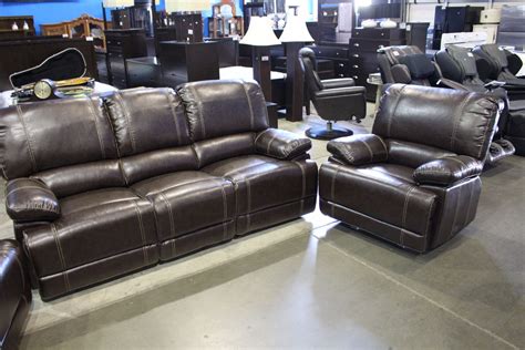 3 Piece Leather Reclining Sofa Set Sofa Love Seat And Chair Able