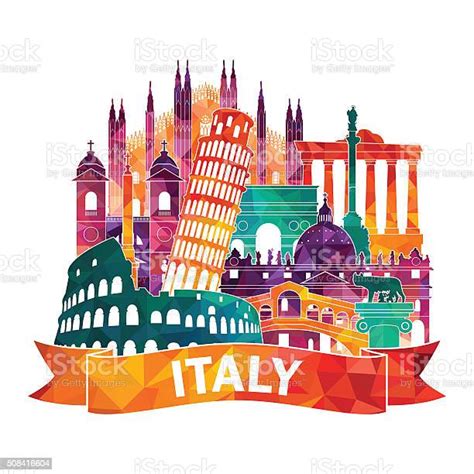 Italy Skyline Vector Illustration Stock Illustration Download Image