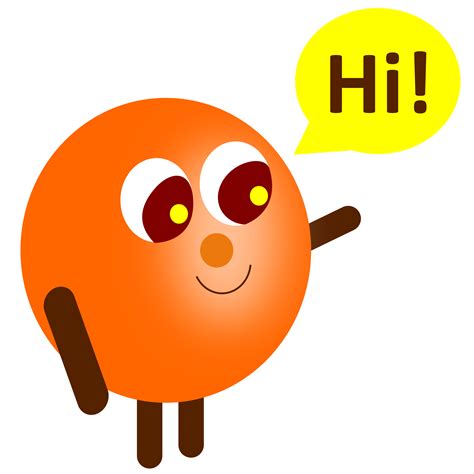 Clipart Simple Character And A Hi