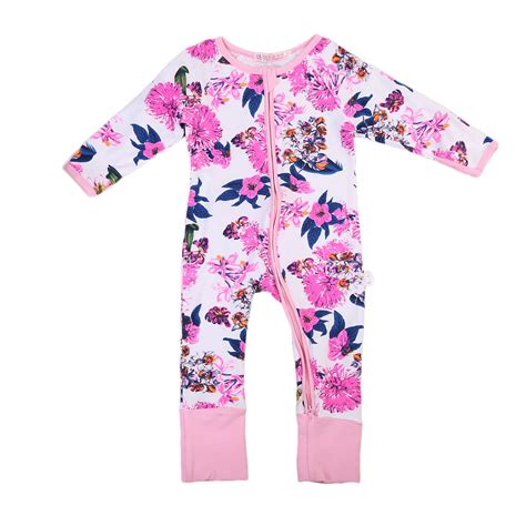 2017 Newborn Baby Girls Long Sleeve Floral Printed Romper Jumpsuit