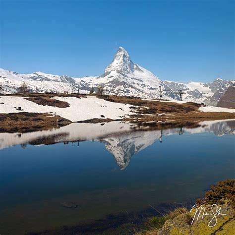 Leisee Matterhorn Reflection Leisee Sunnegga Zermatt Switzerland