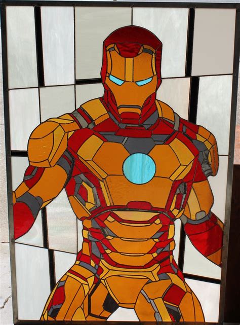 Iron Man 3 Mark Xlvii Armor In Stained Glass I Want This In My House