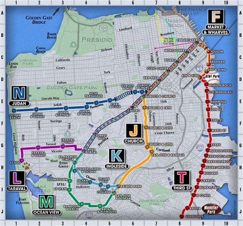 Muni Map San Francisco San Francisco Travel San Francisco Map Bay