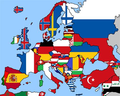Flag Map Of Europe Made Using Paint Vexillology