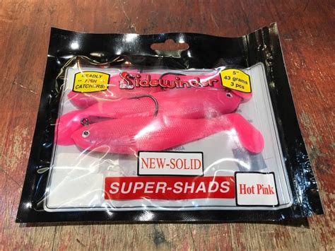 Sidewinder Super Shads 5 Fishing Lures Hot Pink Newline Chandlery