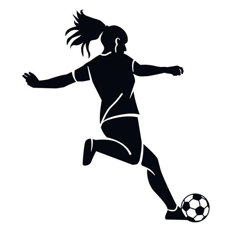 Girl Football Player Cut Out Vector Quality Illustration 20811166
