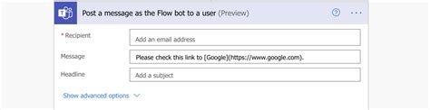 How To Add Hyperlink To A Teams Message Sent By Power Automate
