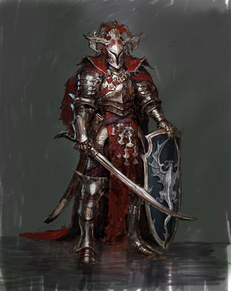 CG художник Cavaleiros medievais Cavaleiro de armadura Personagens de rpg