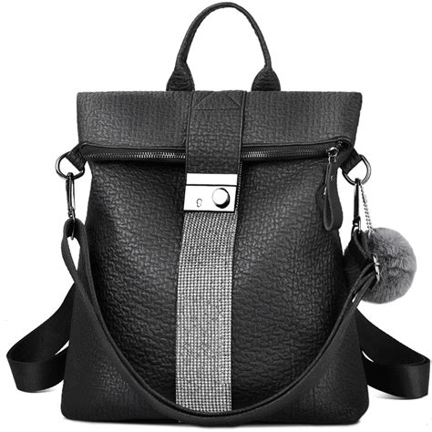 Fashion Leather Backpack For Women Antitheft Handbag Travel Rucksack