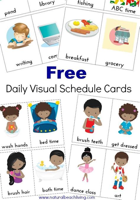 Extra Daily Visual Schedule Cards Free Printables Montessori Free