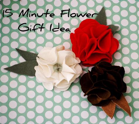 1 Leather Or Felt Flower T Idea With Template With