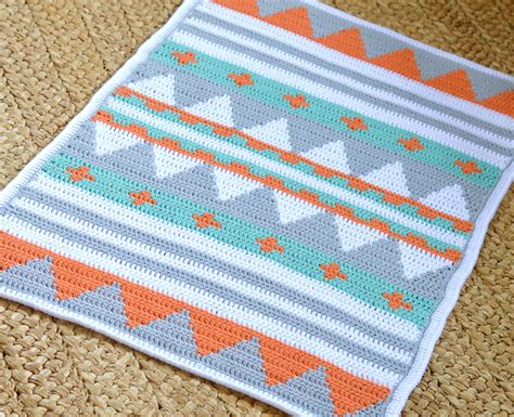 Easy Baby Blanket Crochet Pattern Native American Style