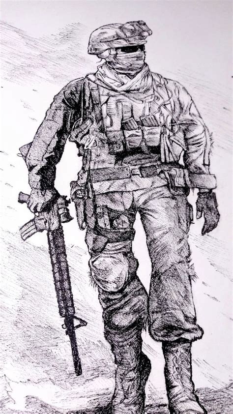 Modern Warfare 2 Pen Drawing Etsy