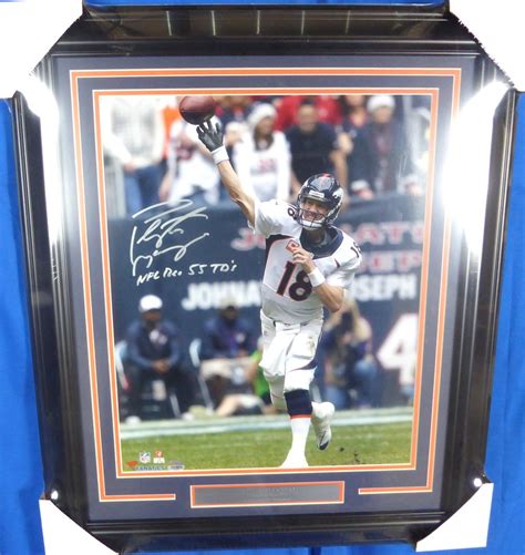 Peyton Manning Denver Broncos Autographed Signed Framed 16x20 Photo