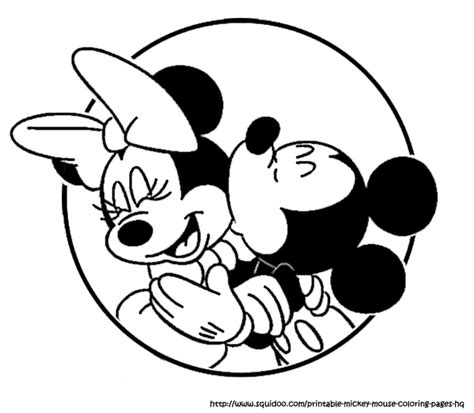 Mickey and minnie wedding coloring pages. Printable Coloring Pages for Kids : Kissing minnie mouse ...