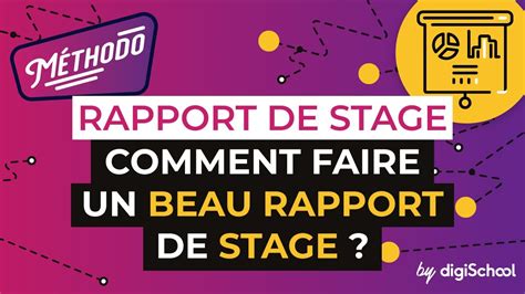 Rapport De Stage Comment Faire Un Beau Rapport De Stage Youtube