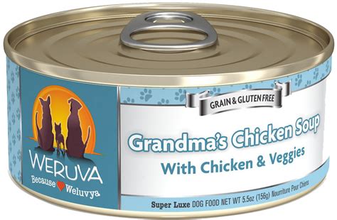 Dog food with grain without chicken. Weruva Grandma's Chicken Soup with Chicken & Veggies Grain ...