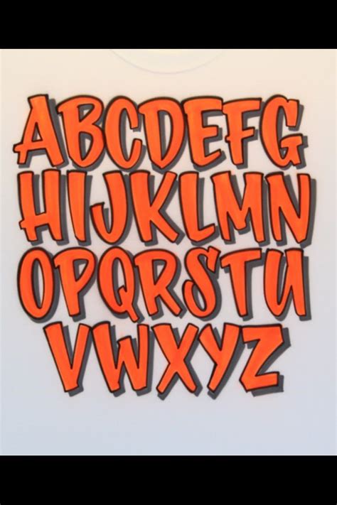 Airbrush Lettering Font Outline Casual Caps Lettering Alphabet