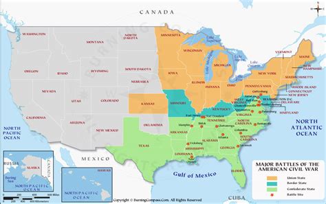 American Civil War Map US Civil War Map Map Of Confederate States