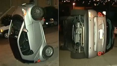 It only takes 4 students to flip one over. Smartcar Flipping- A New Trend?