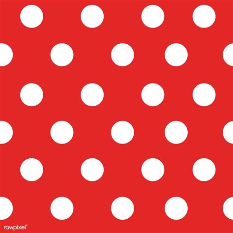 Red And White Seamless Polka Dot Pattern Vector Free Stock