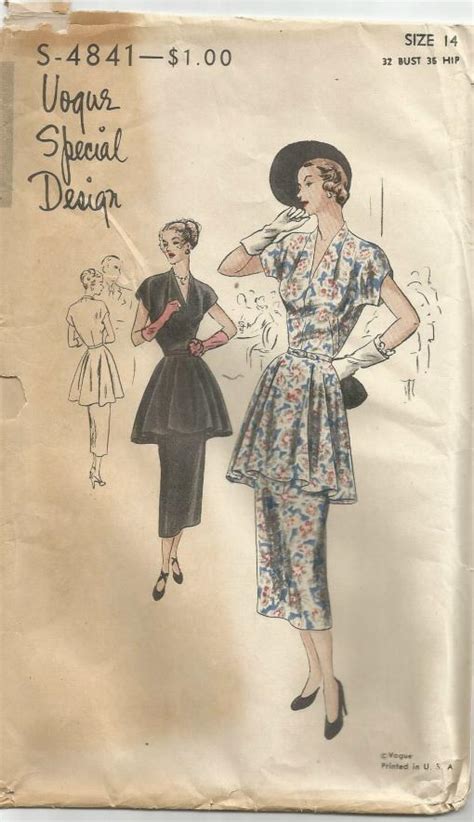 vogue s 4841 a vintage sewing patterns fandom