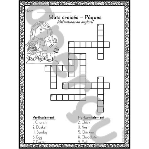 Pâques - mots croisés, fléchés, cachés