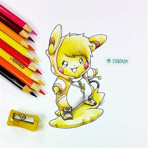 Pokémon 025 Pikachu Raichu Alolan Cosplay Art By Itsbirdy