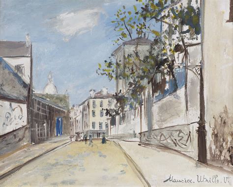 Mont Cenis Street At Montmartre Maurice Utrillo 1883 1955 Abstract