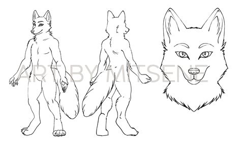 Furry Adoptable Base Download Male Fox Anthro By Mitsene