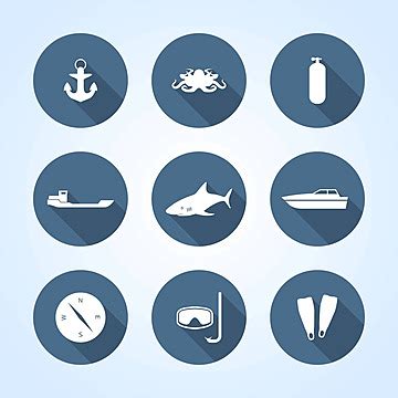 Nautical Iconsvector Illustration Diagonal Nautical Sailboat Vector