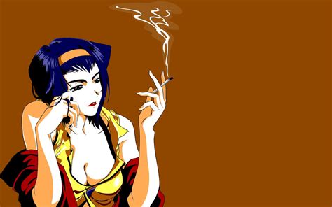 Cowboy Bebop Smoking Faye Valentine Anime Girls 1080P Wallpaper