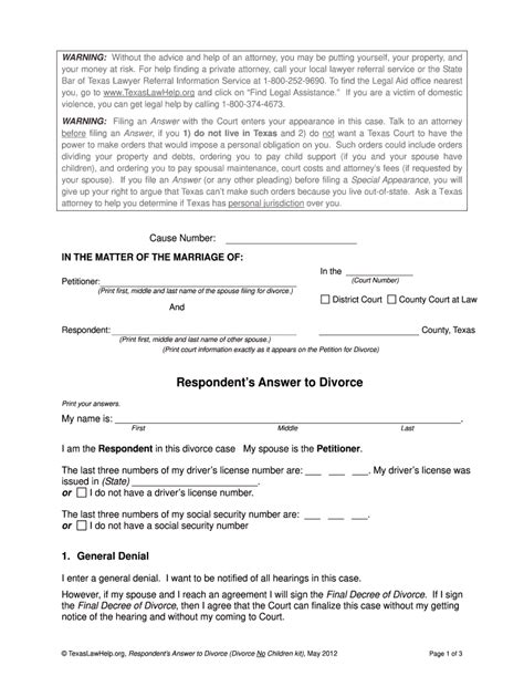 Sample Answer To Divorce Petition Fill Out And Sign Online Dochub