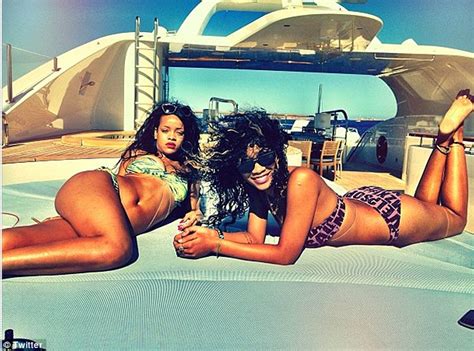 Rihanna Poses In Her Bikini As She Flaunts Curves And Stretches Herself Out Aboard Luxury Yacht