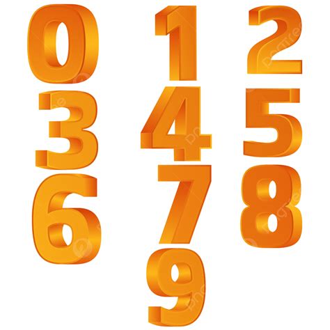 123 Number Set Style Effect Color Golden Png Vector Psd And Clipart