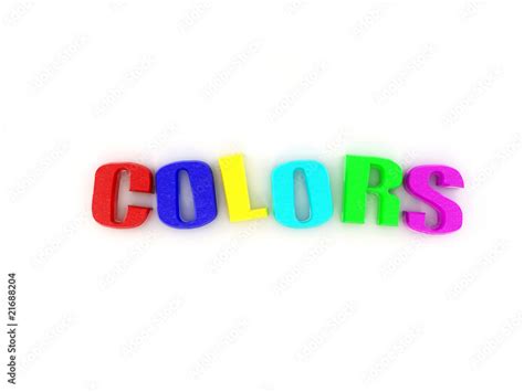 Word Colors From Of The Letters In Different Colors 3d Stock
