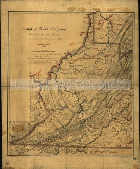 Map 1862 Map Of Western Virginia Civil War Gilmer Jeremy Etsy