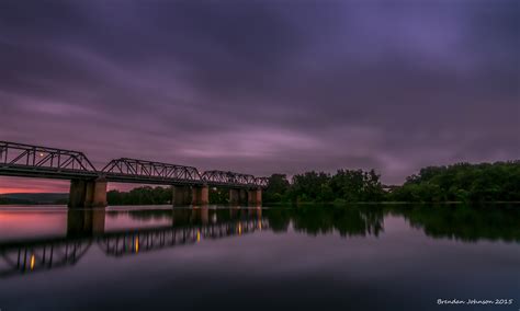 Wallpaper Longexposure Bridge Trees Sunset Sky Storm Reflection