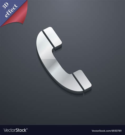 Call Icon Symbol 3d Style Trendy Modern Design Vector Image