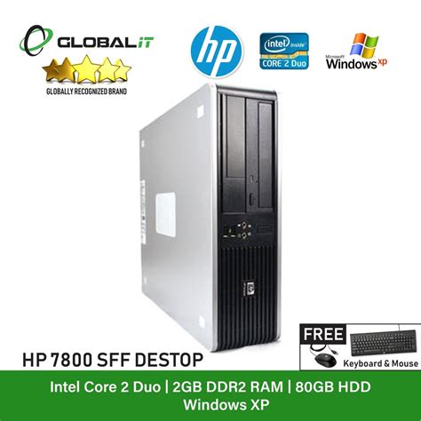 Refurbished Desktop Hp Compaq 7800 Sff Intel Core 2 Duo 80gb Hdd