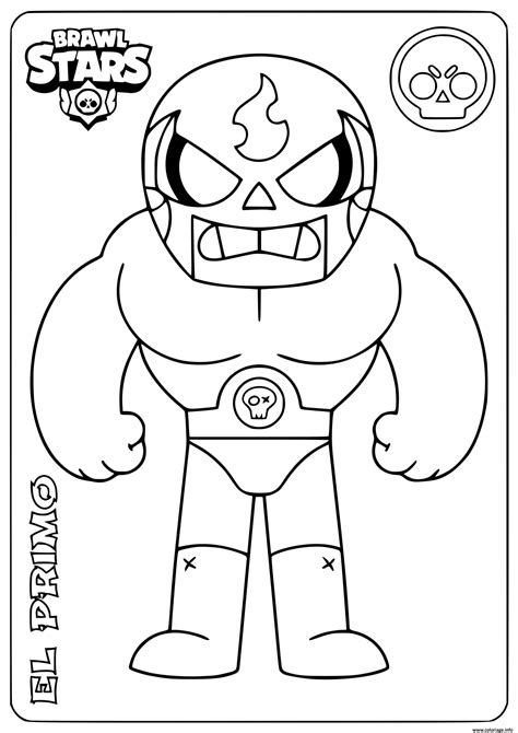 Coloriage Brawl Stars El Primo JeColorie Com