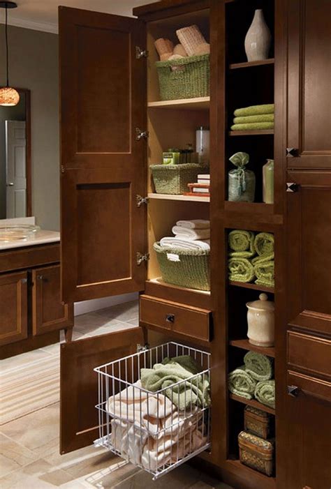 Linen cabinets are naturally compact and tall. 25 Inspiring Traditional Tall Bathroom Cabinet Ideas To ...