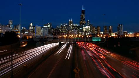 Chicago Traffic Skyline Loop Stock Footage Youtube