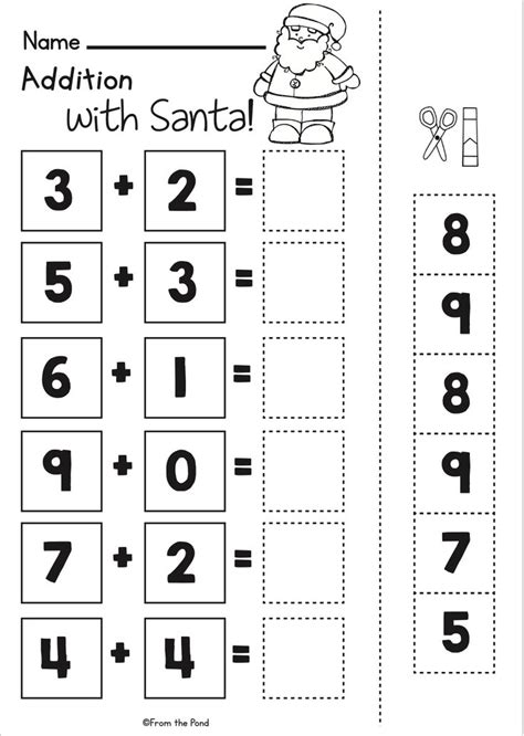 Kindergarten Christmas Math Activities