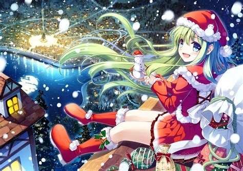 Chica Anime Navidad Fondo De Pantalla Full Hd Id6584