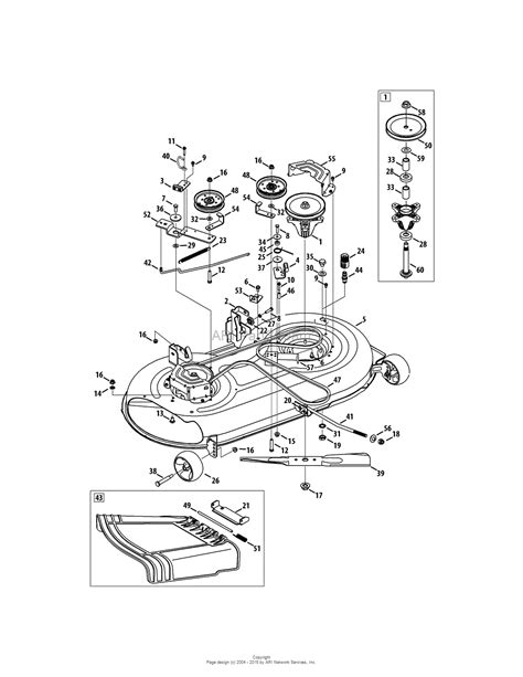 Mtd 13ax795s004 2011 Parts Diagram For Mower Deck 42 Inch
