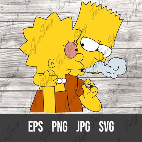 Bart And Lisa Drugged The Simpsons Vector Digital File Etsy